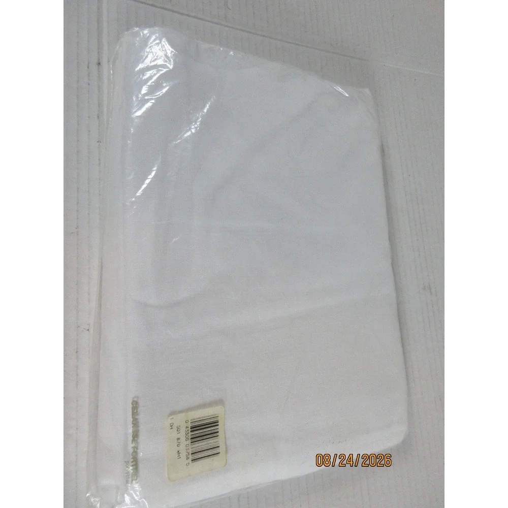 Cannon Cotton Fresh Full Fitted Bottom Sheet White No Iron Vintage 54x76 Vintage